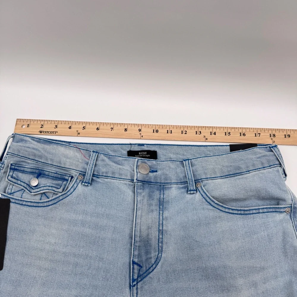 True Religion Ricky Straight Jeans Mens 34 Light Blue NWT